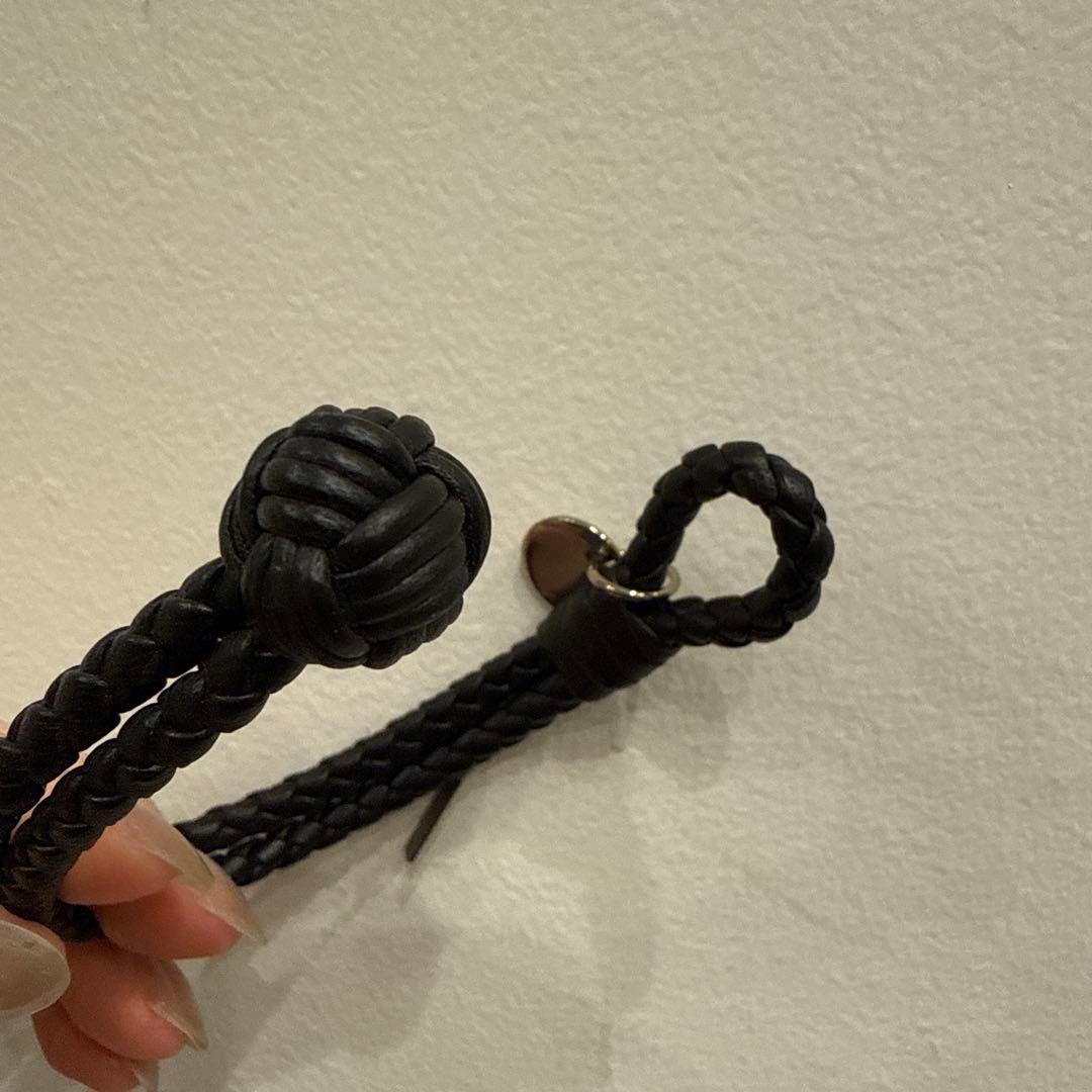 Bottega Veneta ブラックレザーブレスレット 箱有り
