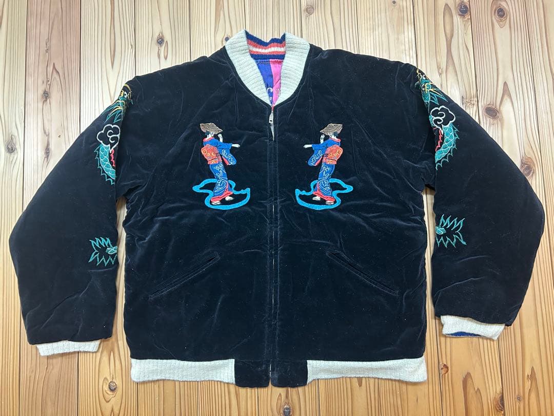 港商 スカジャン 東洋 佐渡島 中 デッドストック 2007年