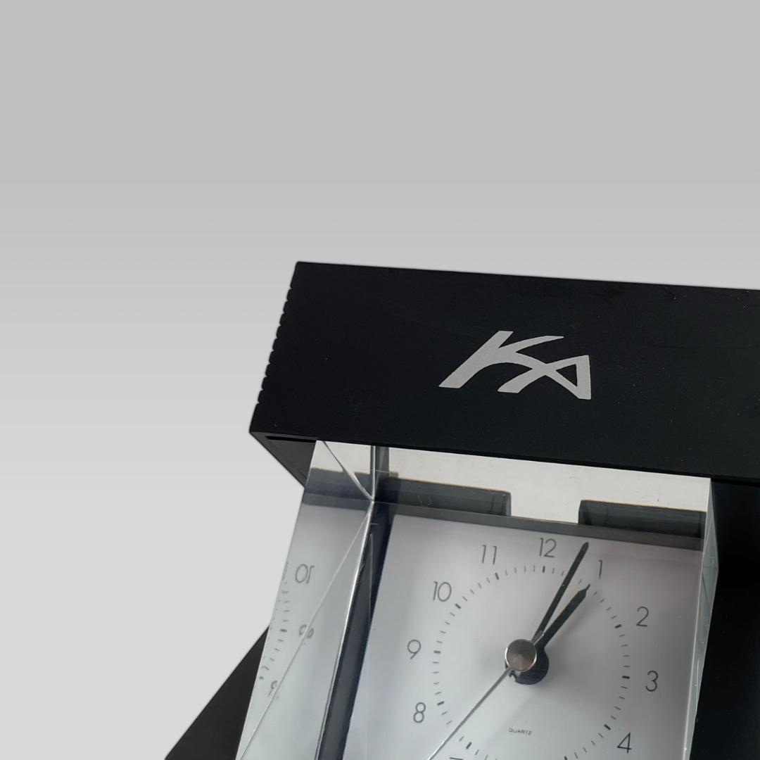 90s【ポストモダン】ヴィンテージ プリズムデザイン デスククロック 置き時計