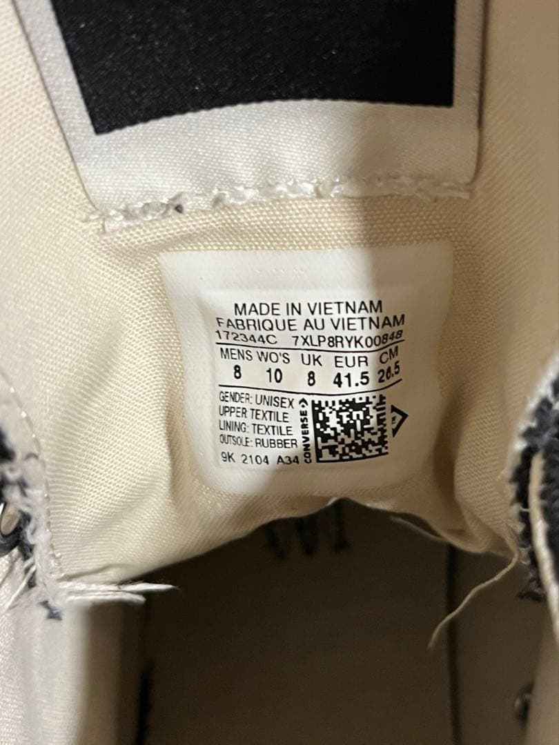 【確実正規品】Rick Owens TURBODRK 黒/白 ハイカット