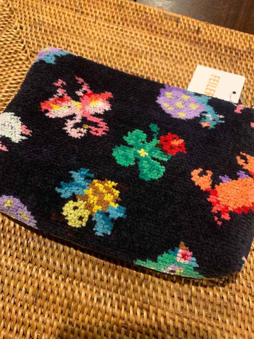 FEILER✖️神崎恵さんの限定品コラボポーチ　ネイビー