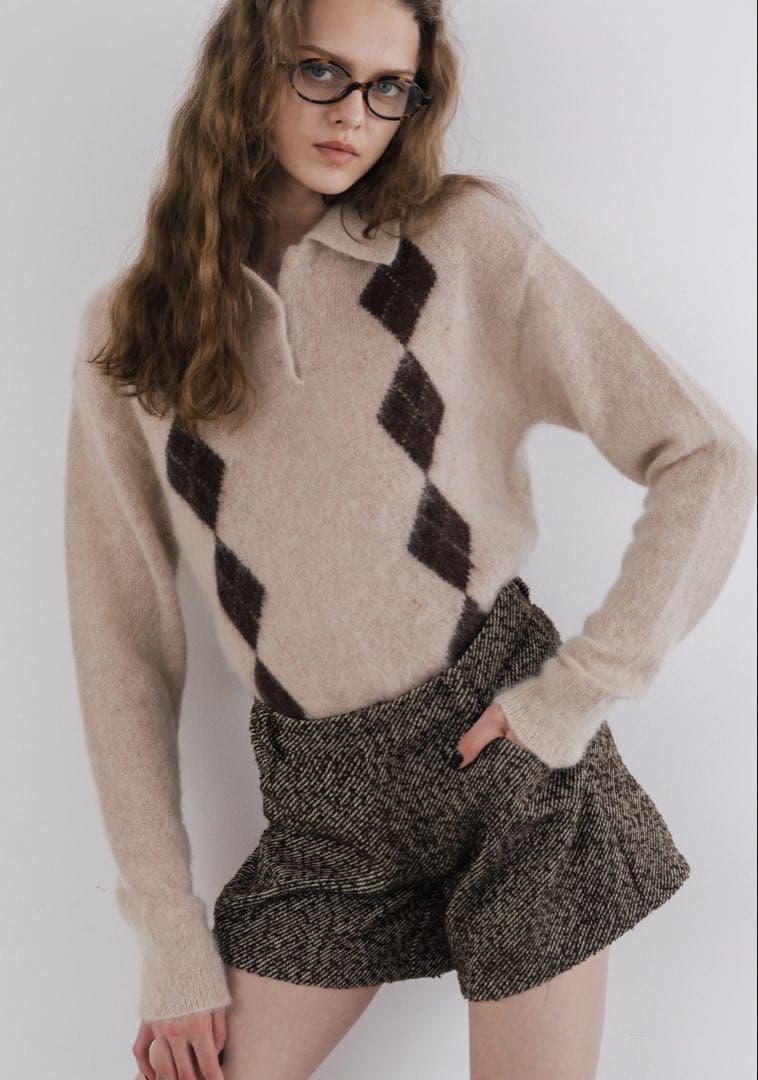 【美品 試着のみ】THE TOE Marien Argyle Knit