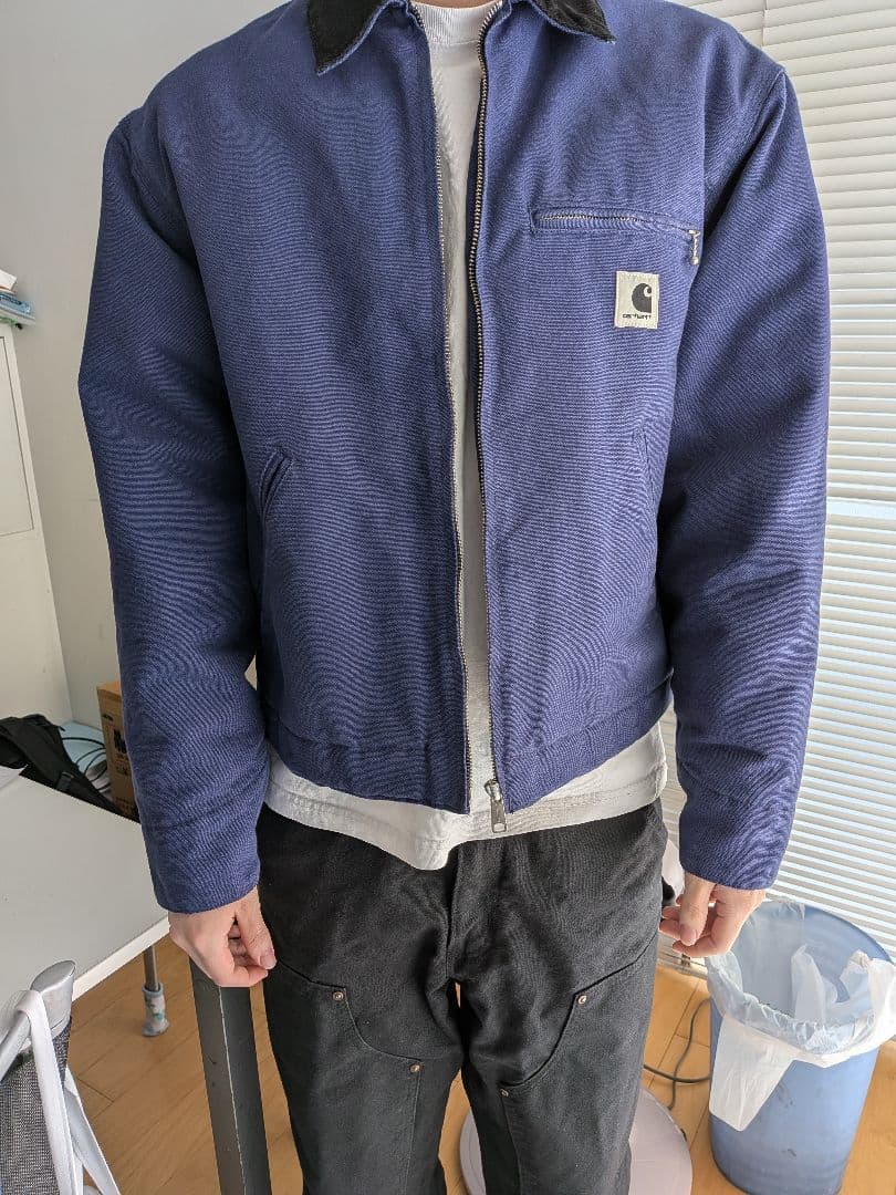 Carhartt デトロイト　ジャケット　ネイビー　ブルー　青　Sサイズ