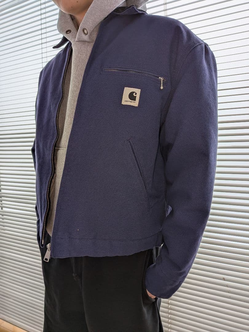 Carhartt デトロイト　ジャケット　ネイビー　ブルー　青　Sサイズ