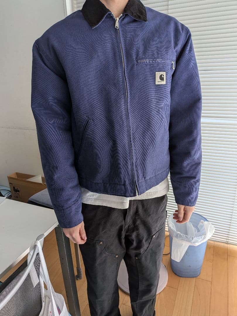 Carhartt デトロイト　ジャケット　ネイビー　ブルー　青　Sサイズ