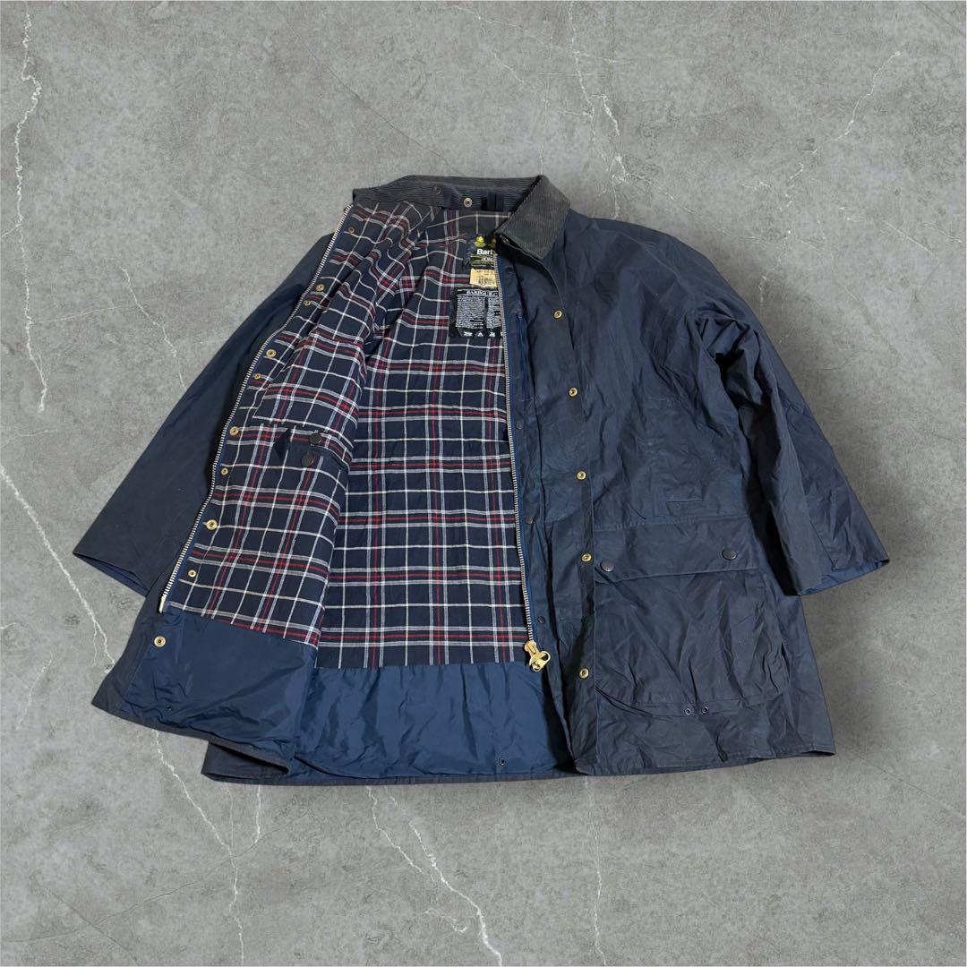 【J3】英国製Barbourバブアーボーダーオイルドジャケット1995年製