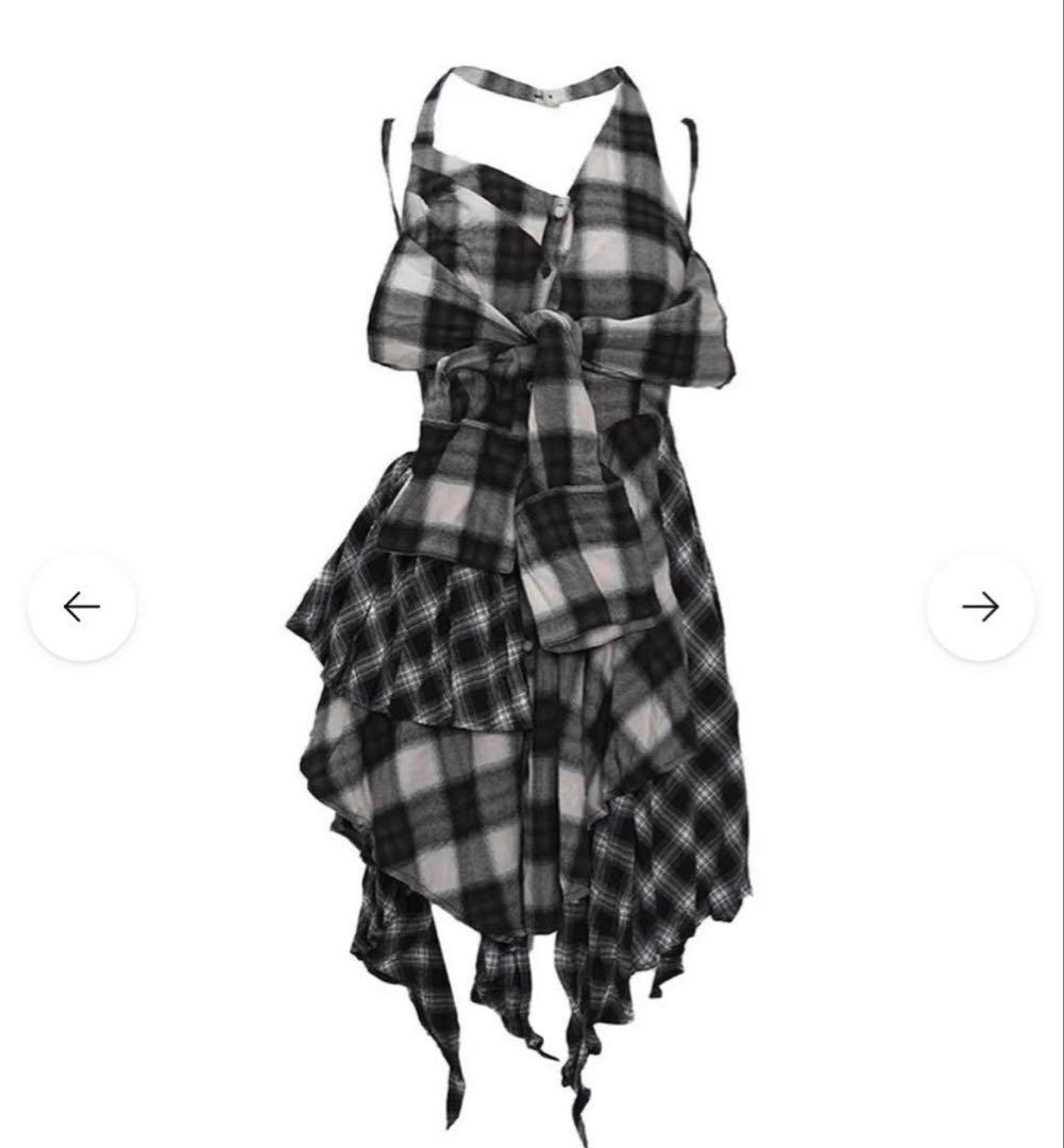 ワンピース theredthread S layered dress bug check