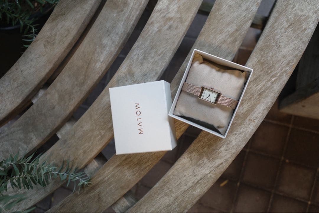 MATOW TSUKI ローズゴールド メッシュ時計