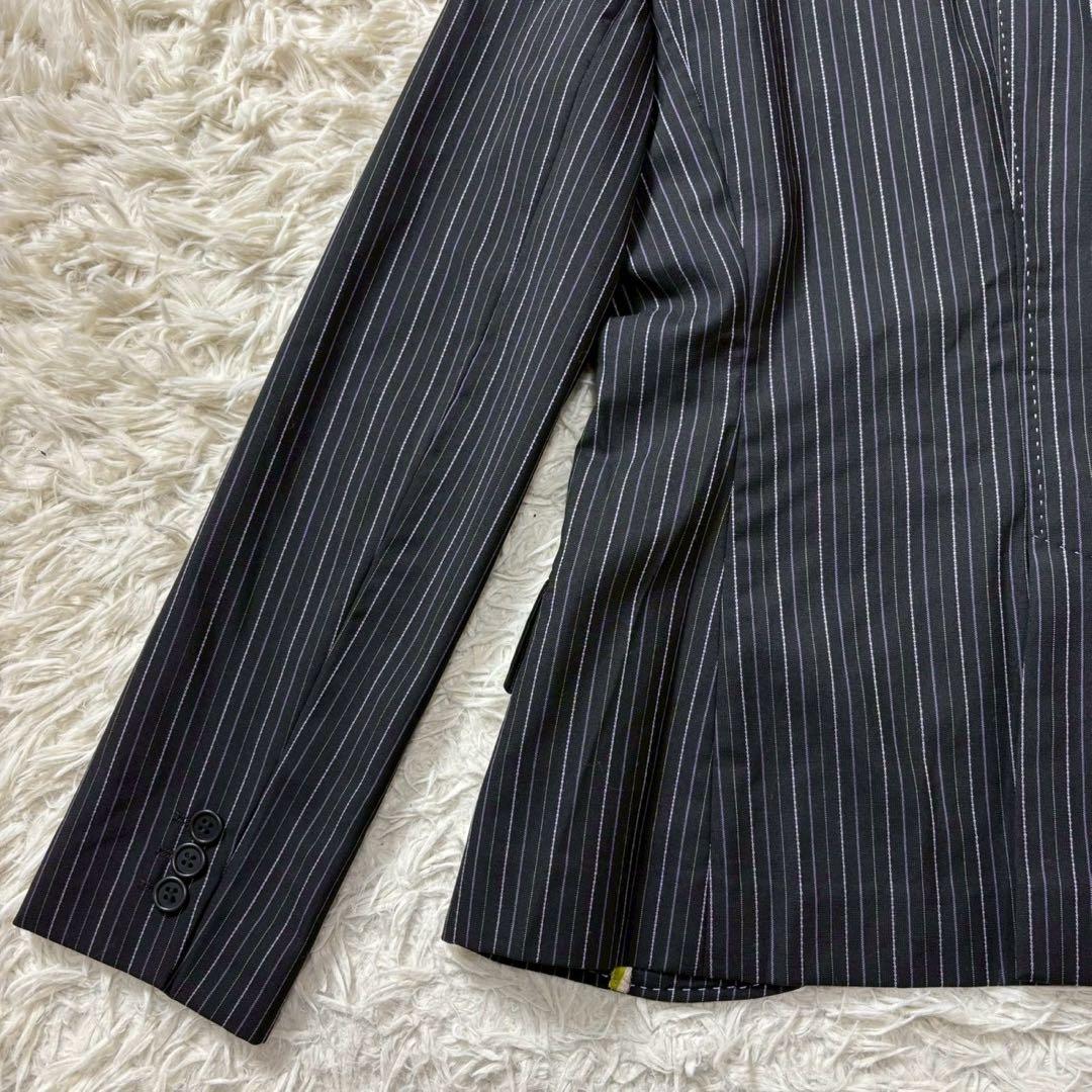 ポールスミスブラック スーツ セットアップ マルチストライプ ウール