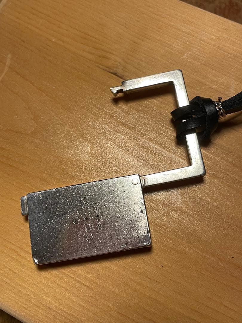 グッチ　ヴィンテージ　パドロック　アクセサリー アート　銀　シルバーオーナメント