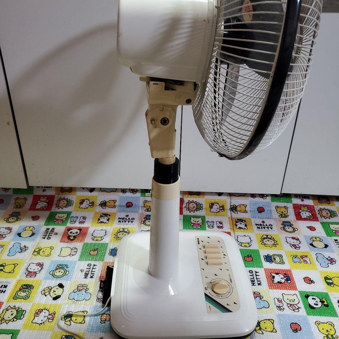 ナショナル　30センチお座敷扇　レトロ扇風機　動作品本箱　美品　レア物1986
