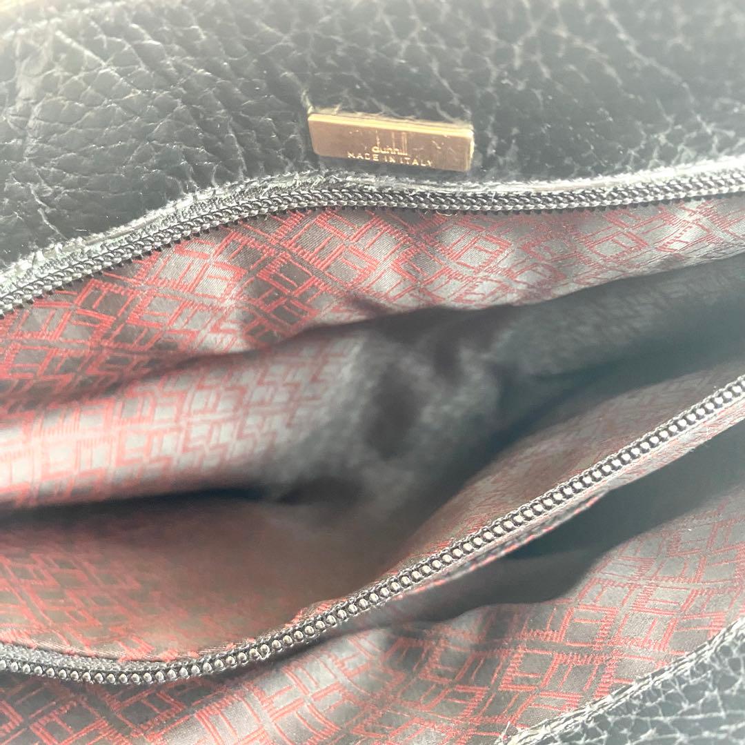 ダンヒル　メッセンジャーバッグ　オールレザーシボ革　クロスボディ　ビジネス