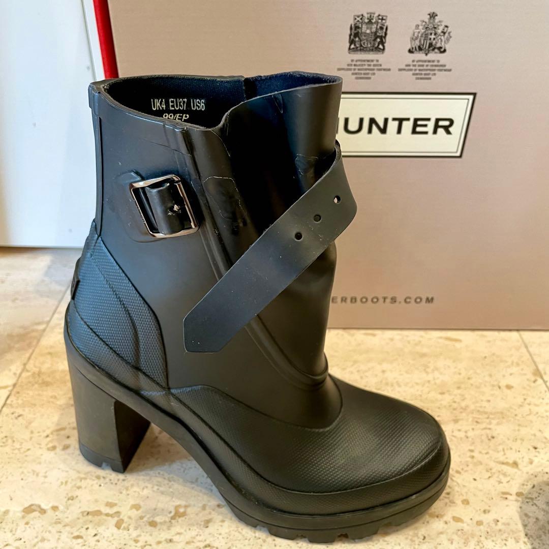 HUNTER ハンターオリジナル ガロッシュ アンクルベルト ヒールレインブーツ