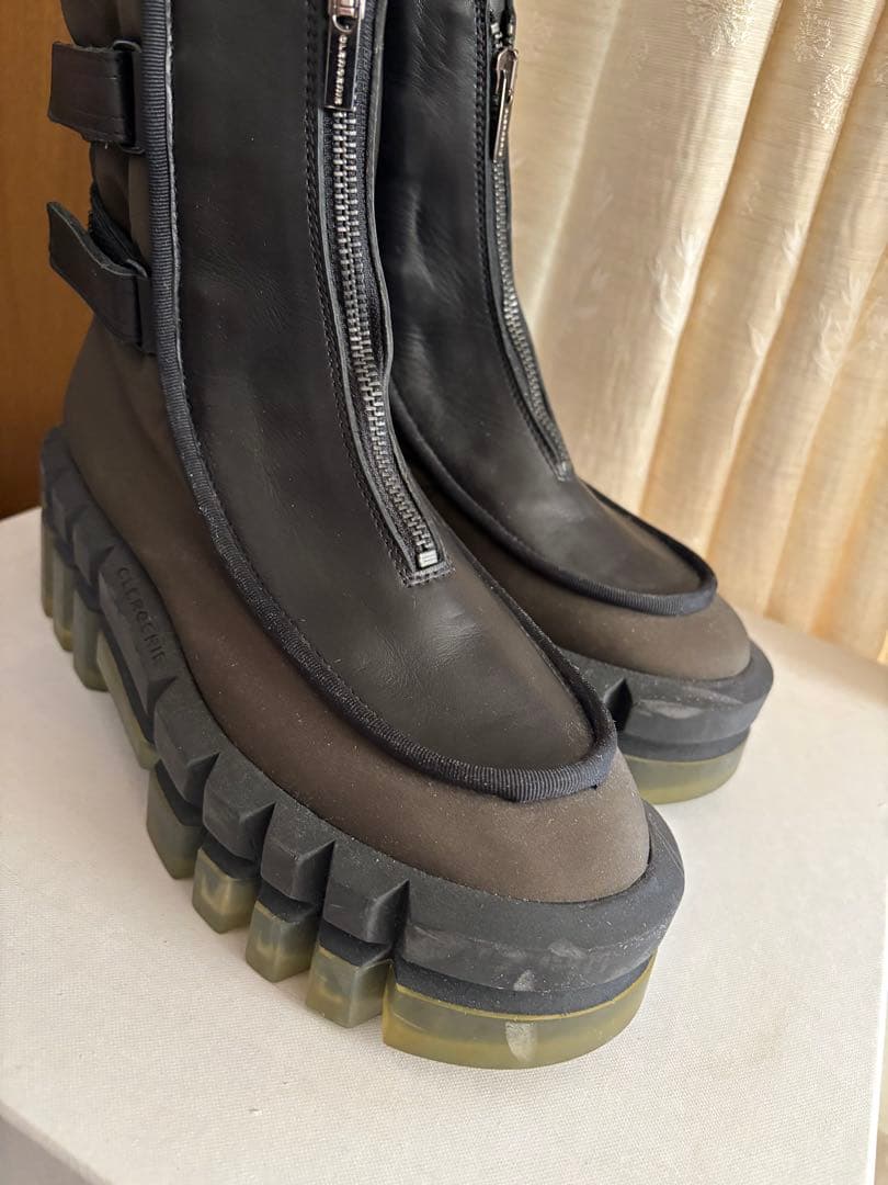 最終お値下げですCLERGERIEクレジュリーGONGサイドゴアブーツ37
