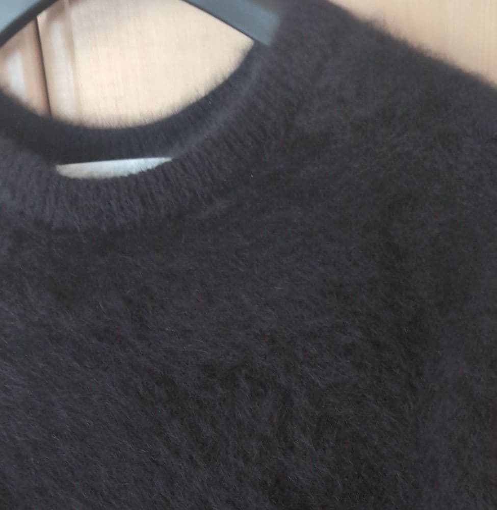 BEARDSLEY　ビアズリー　ファーニットポンチョ ブラック フリーサイズ