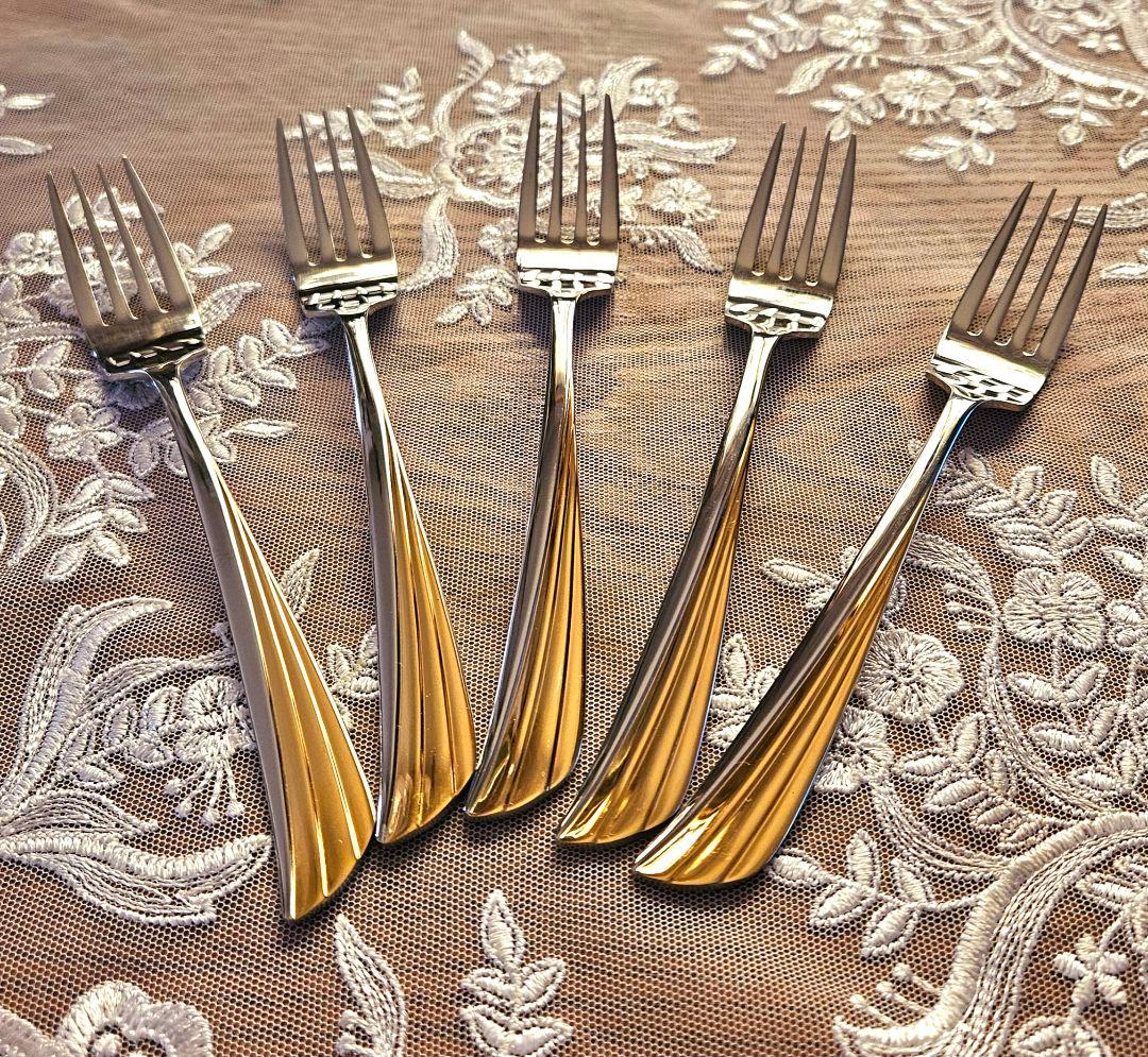 廃盤品 Noritake ノリタケ ゴールドウイング 金彩 カトラリー 15本