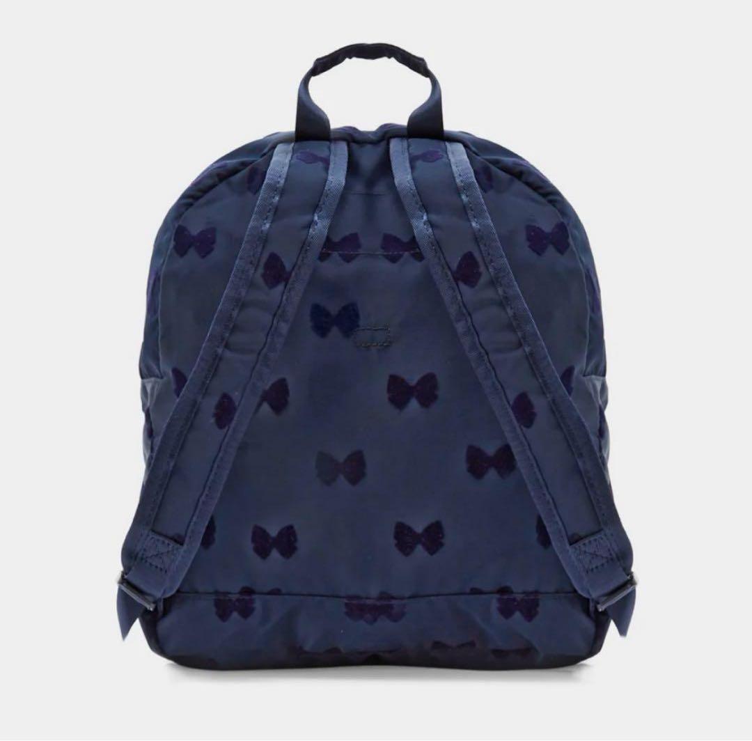 Jacadi リボン柄 ネイビー リュック