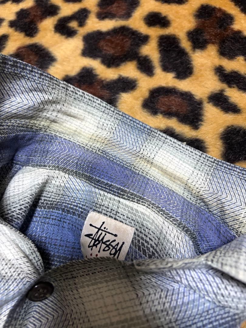 old stussy oversized ネルシャツ/made in oz