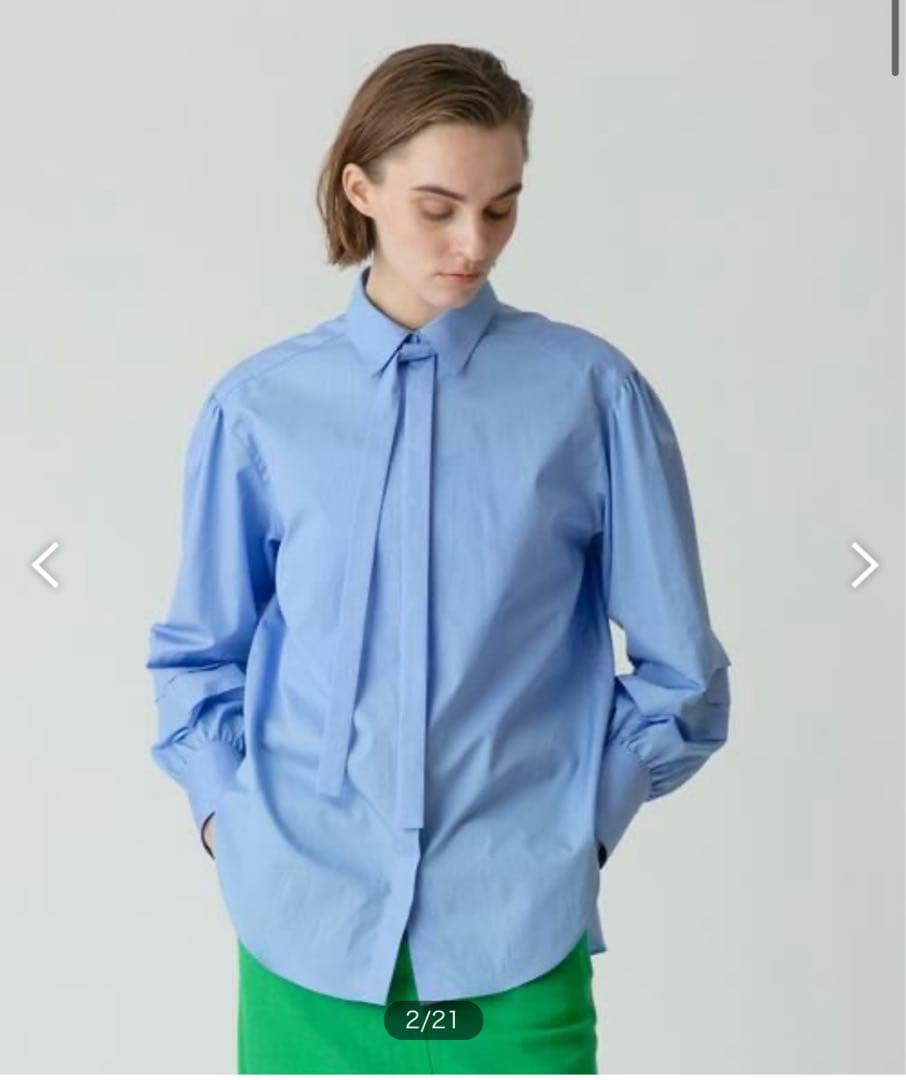 【美品】アルアバイル　レイヤードタックスリーブシャツ・タック・タイ ・23SS