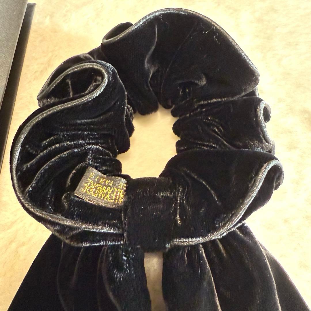 美品 アレクサンドルドゥパリ ベルベット ベロア リボン シュシュ