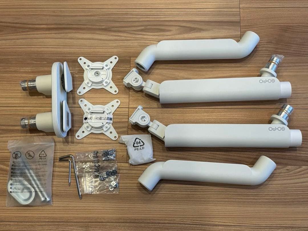 GOFO無重力モニターアーム Pro デュアル （ホワイト）