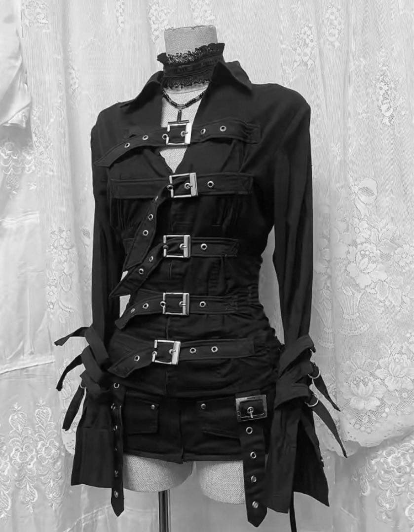 アヴァンギャルド ストラップ付きジャケット y2k 平成　黒