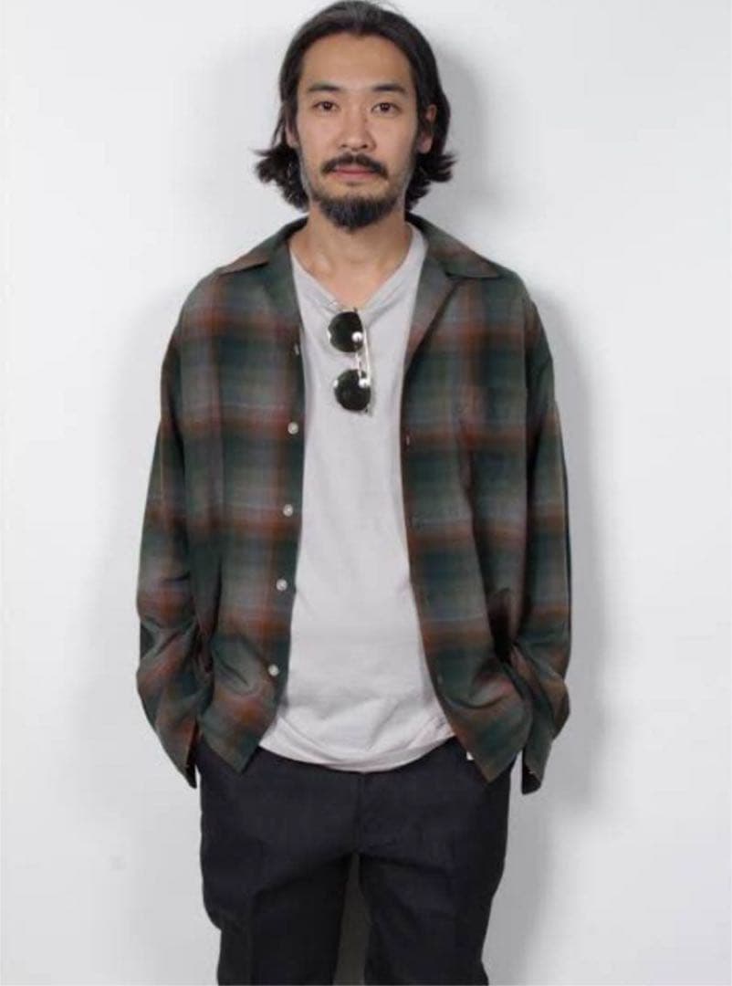 超美品　WACKO MARIA オンブレシャツ Lサイズ