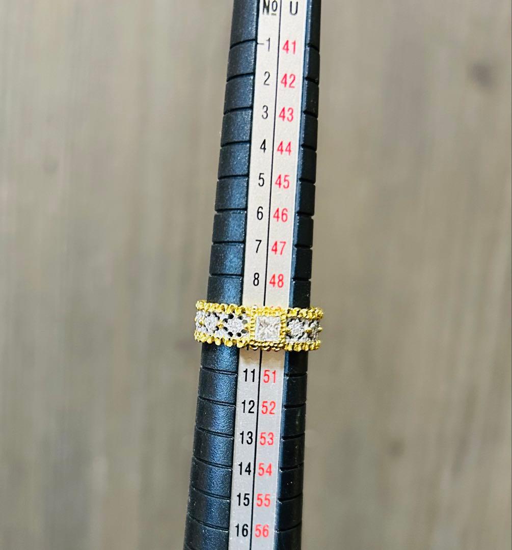 A*I様 k18 ダイヤモンドリング　フィレンツェ彫り風　レース