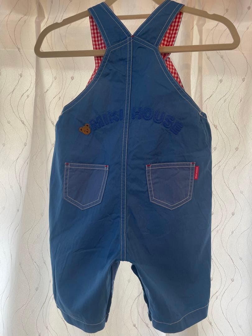 miki HOUSE 動物刺繍 オーバーオール M