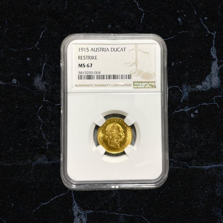 NGC オーストリア 金貨【MS67】1915年 ストライク ダカット金貨