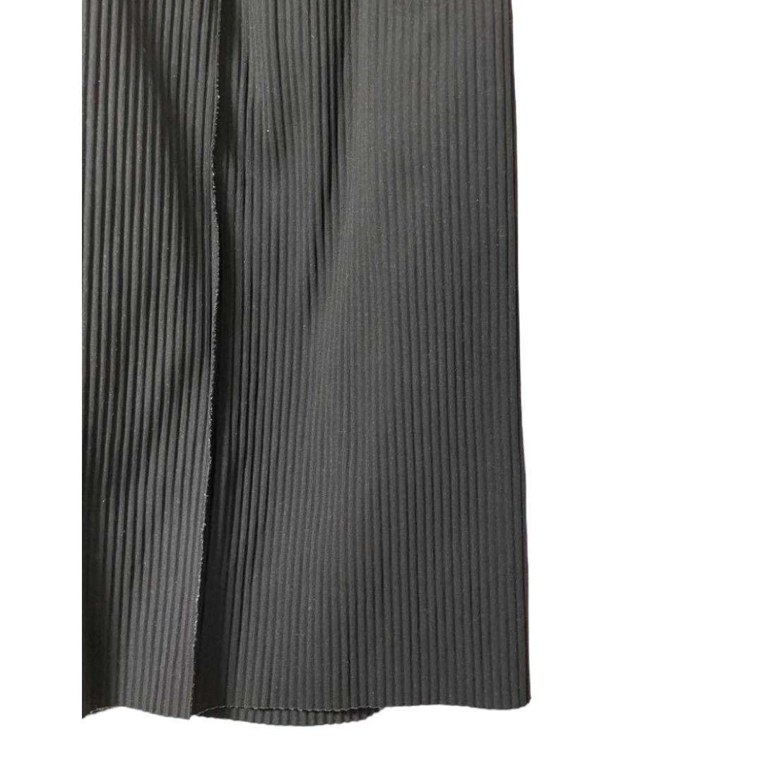 ミーイッセイミヤケ プリーツ クロップドワイドパンツ カットオフ 黒 ブラック