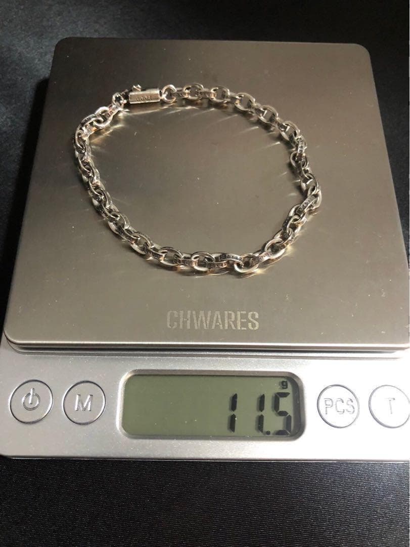 シルバー925 ペーパーチェーン　ブレスレット　20cm 2-33 4404