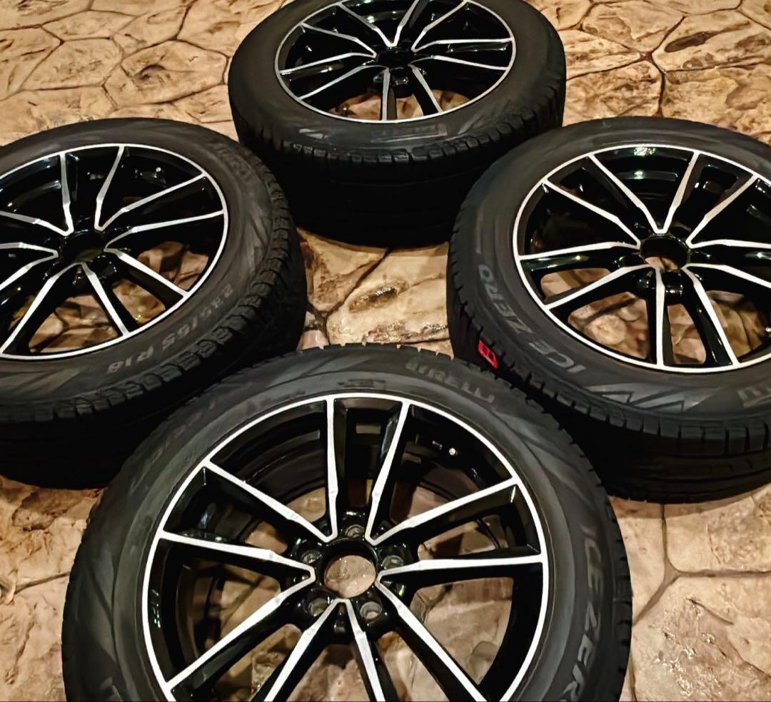 235/55R18 スタッドレスタイヤホイールセット 右後1本