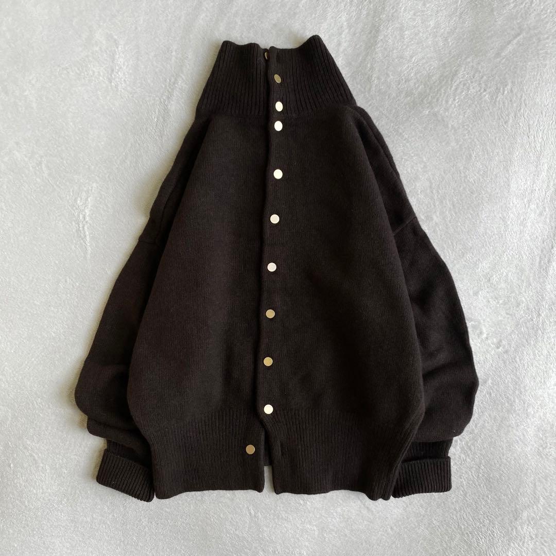 【美品✨】martinique カシミヤミックスウールタートル　金釦　ブラウン