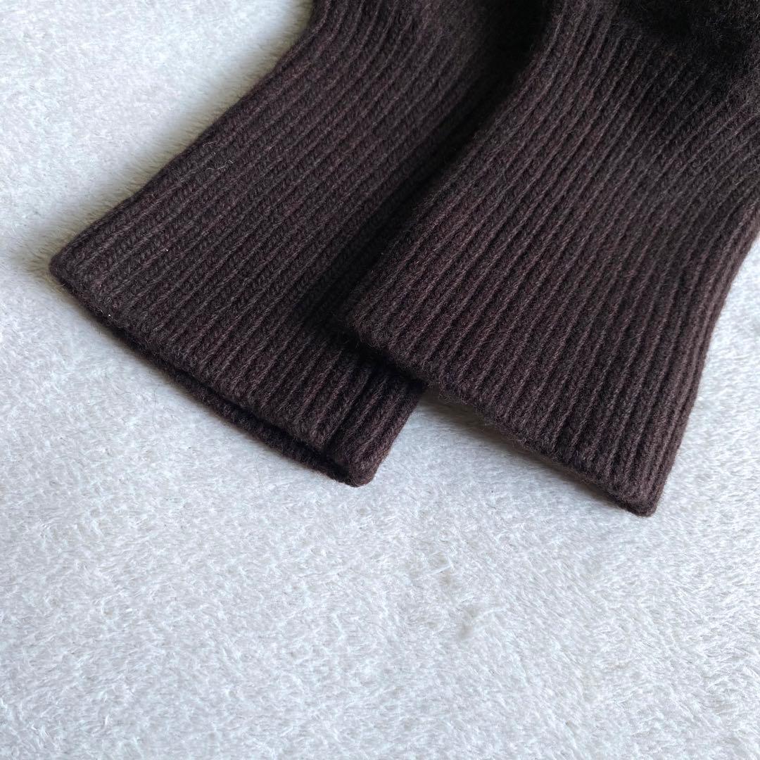 【美品✨】martinique カシミヤミックスウールタートル　金釦　ブラウン