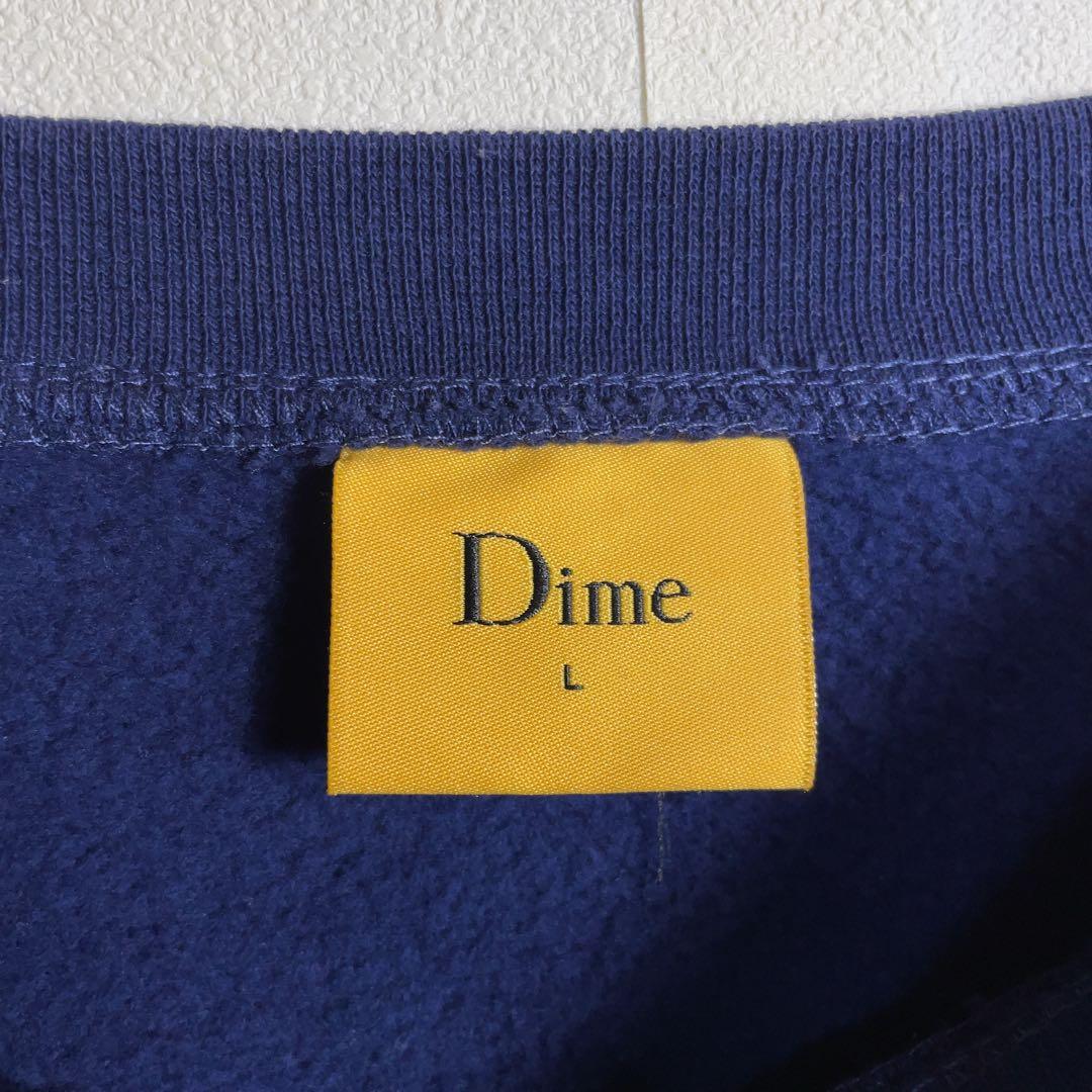 【人気デザイン】ダイム スウェット センター刺繍ロゴ 人気Lサイズ ネイビー