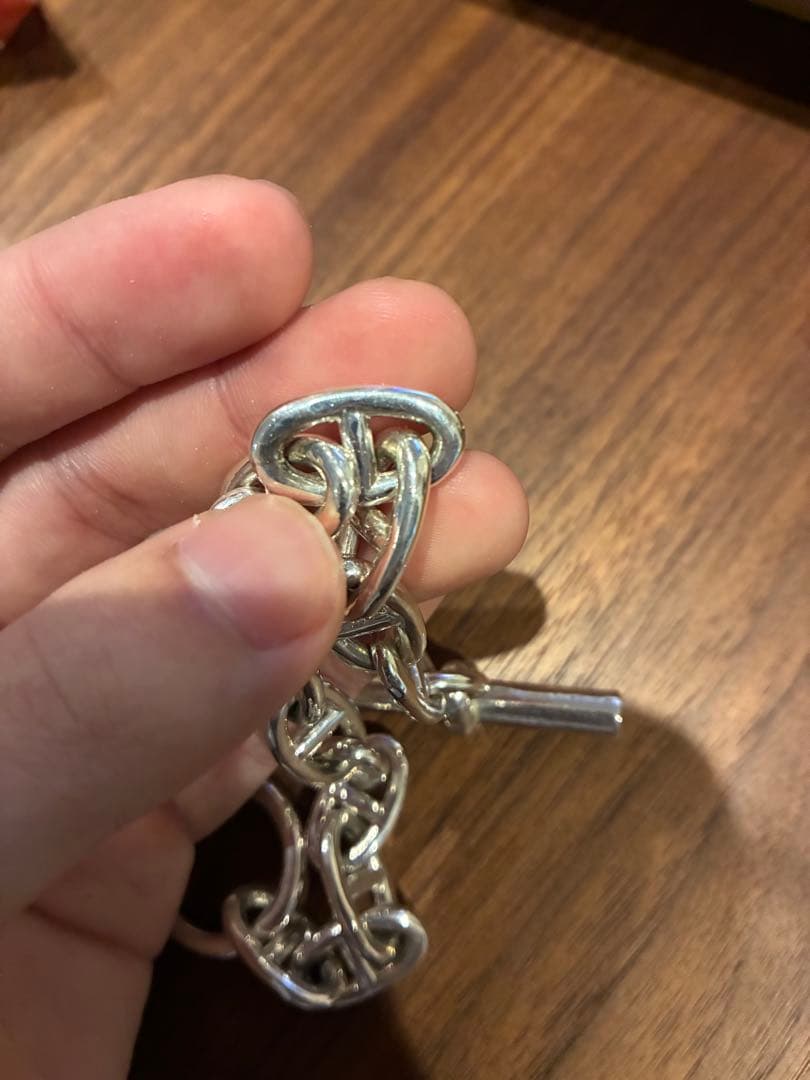 シルバー925 アンカーチェーンブレスレット GM13コマ相当