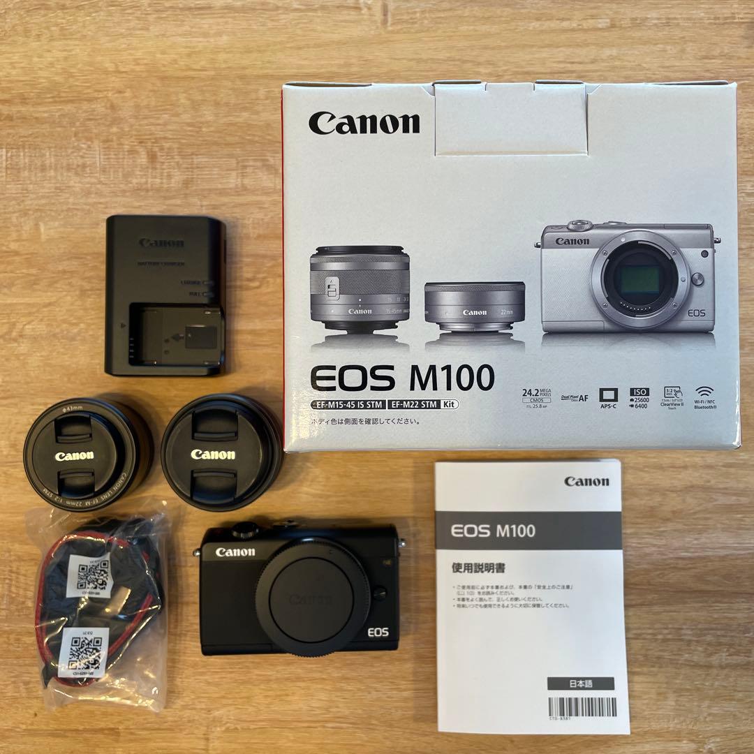 Canon EOS M100 ミラーレス　レンズキット付き