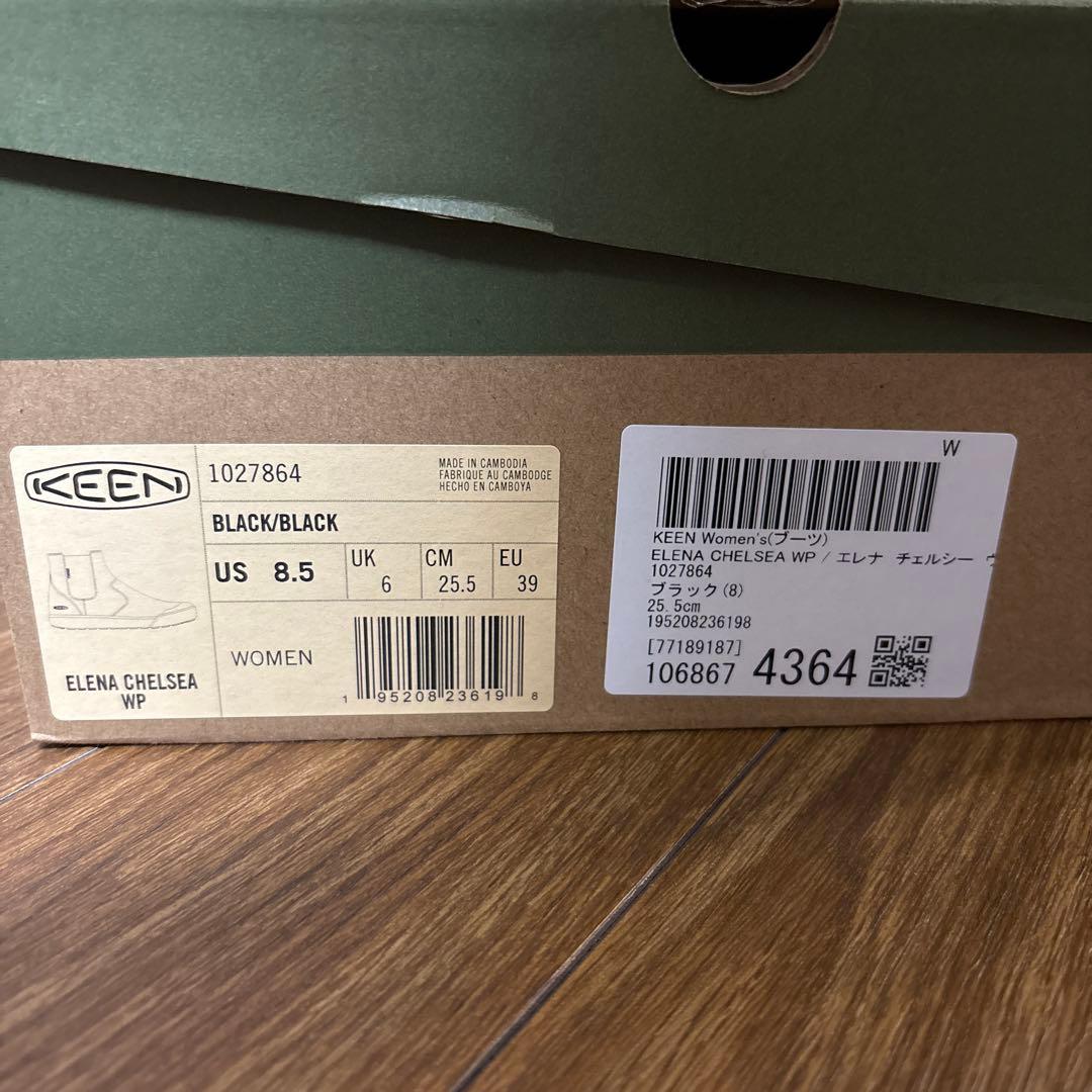 KEEN ブーツ エレナチェルシー黒