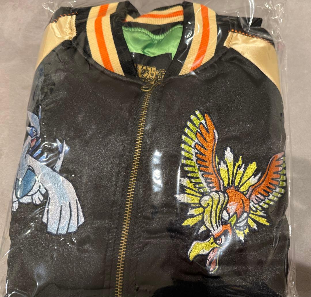 ポケットモンスター金版 スカジャン ホウオウ 金 Lサイズ