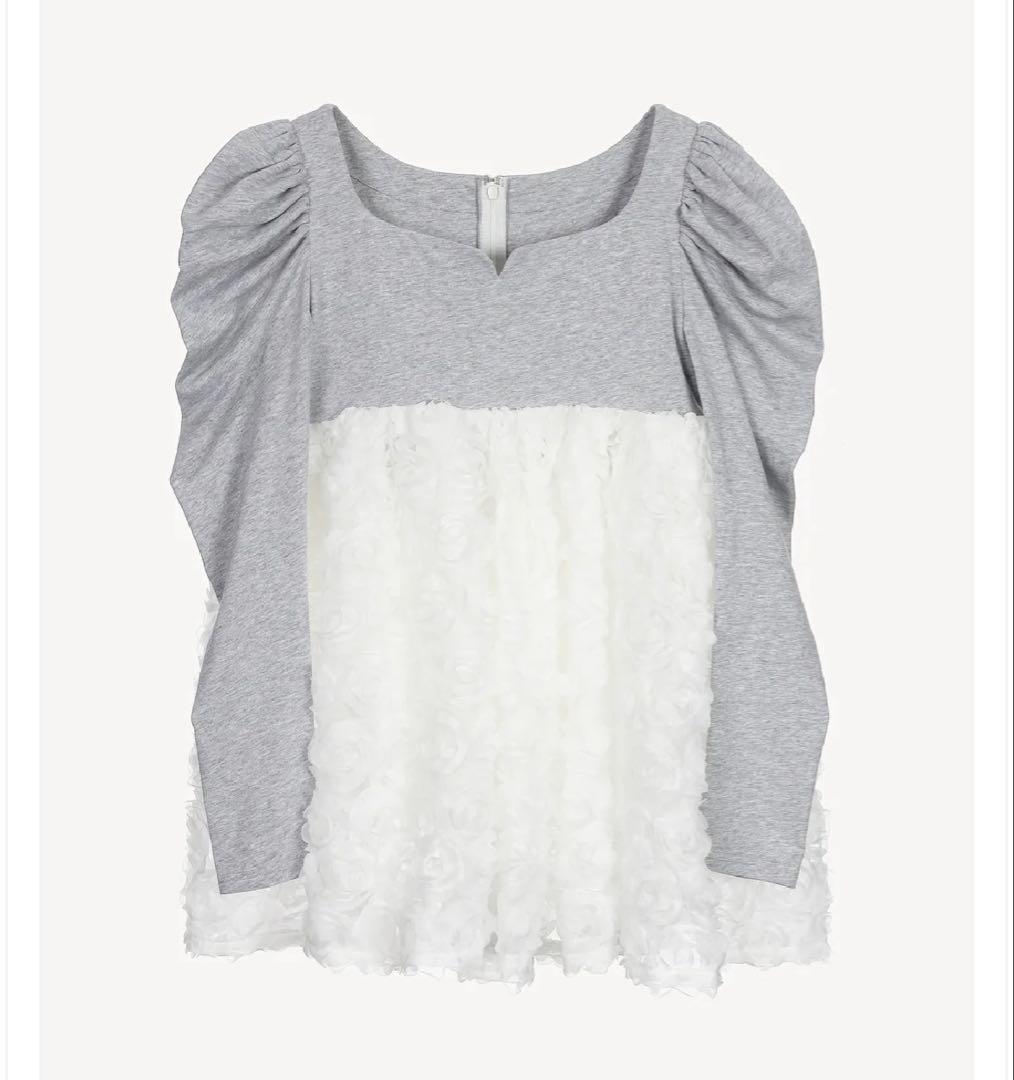 最終値下げ　Acka. 3d rose puff tops