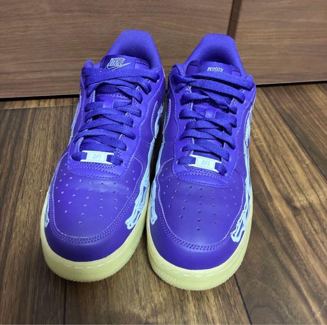 ナイキ エアフォース1 パープルスケルトン