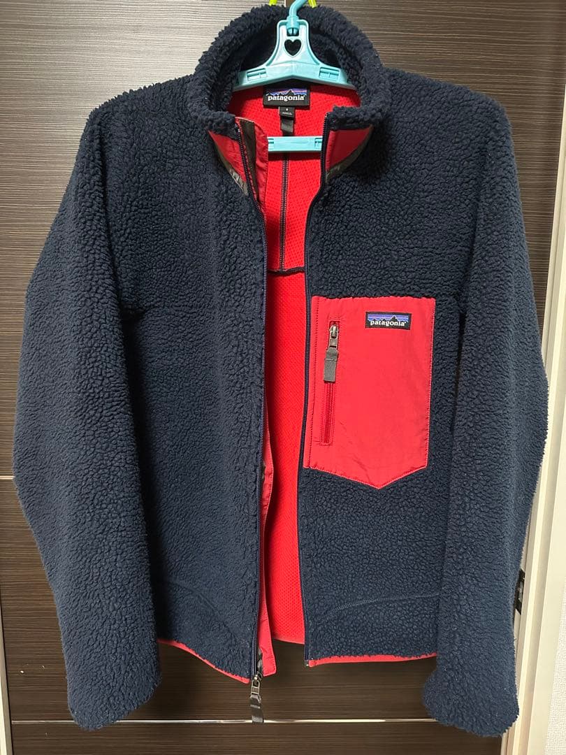 Patagoniaパタゴニア　レトロX フリース　ネイビー×レッド　Sサイズ