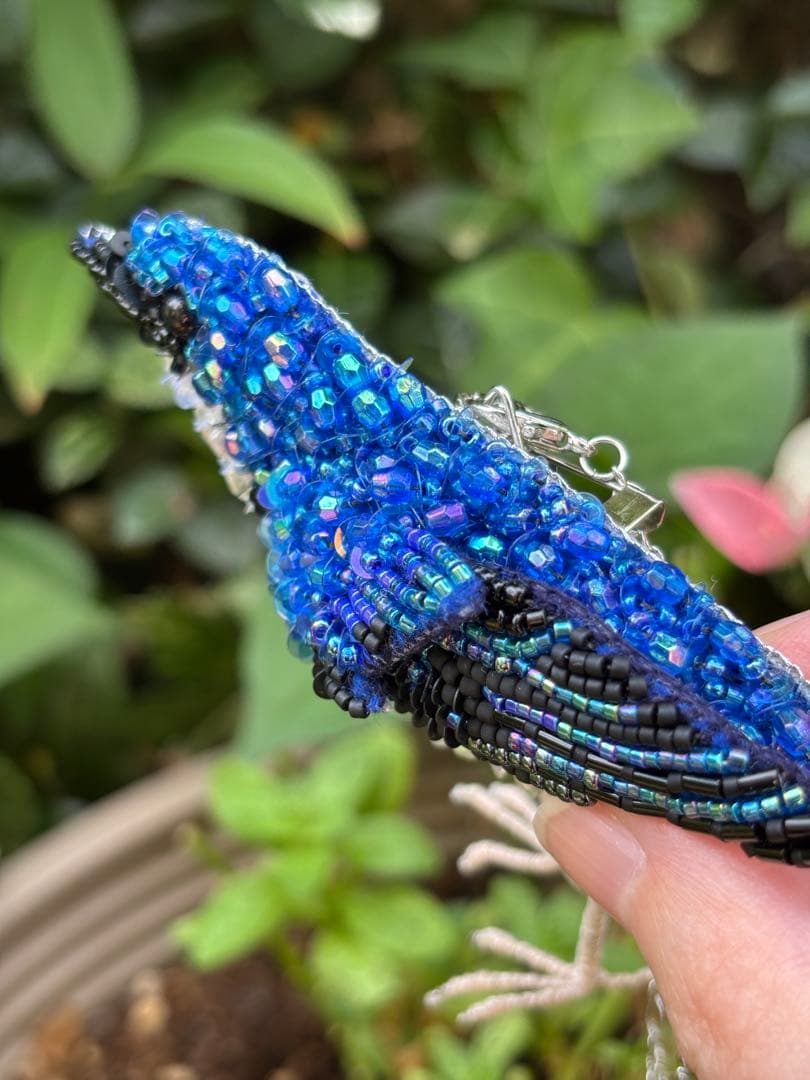 【コルリ】ビーズ刺繍ブローチバッグチャーム