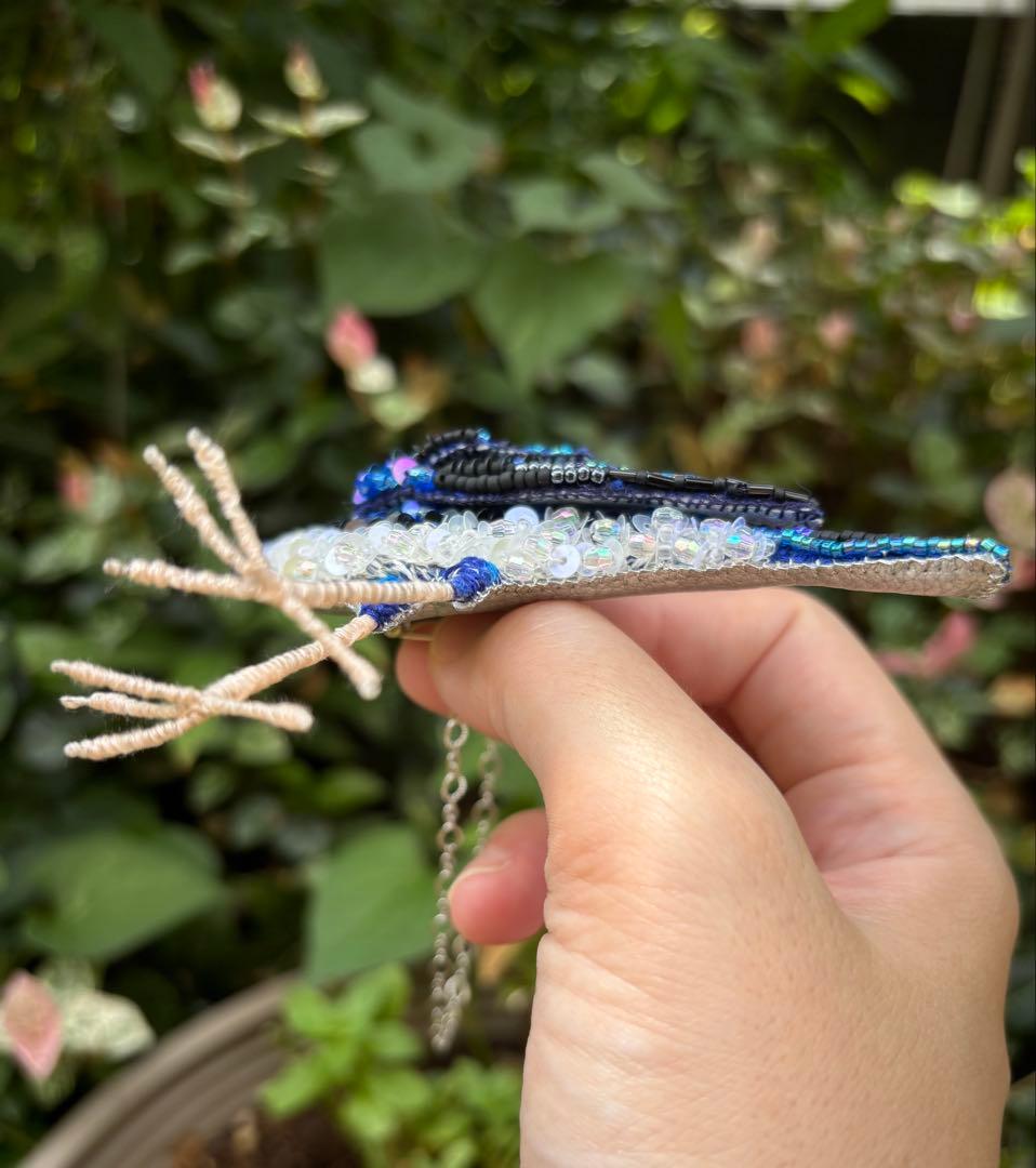 【コルリ】ビーズ刺繍ブローチバッグチャーム