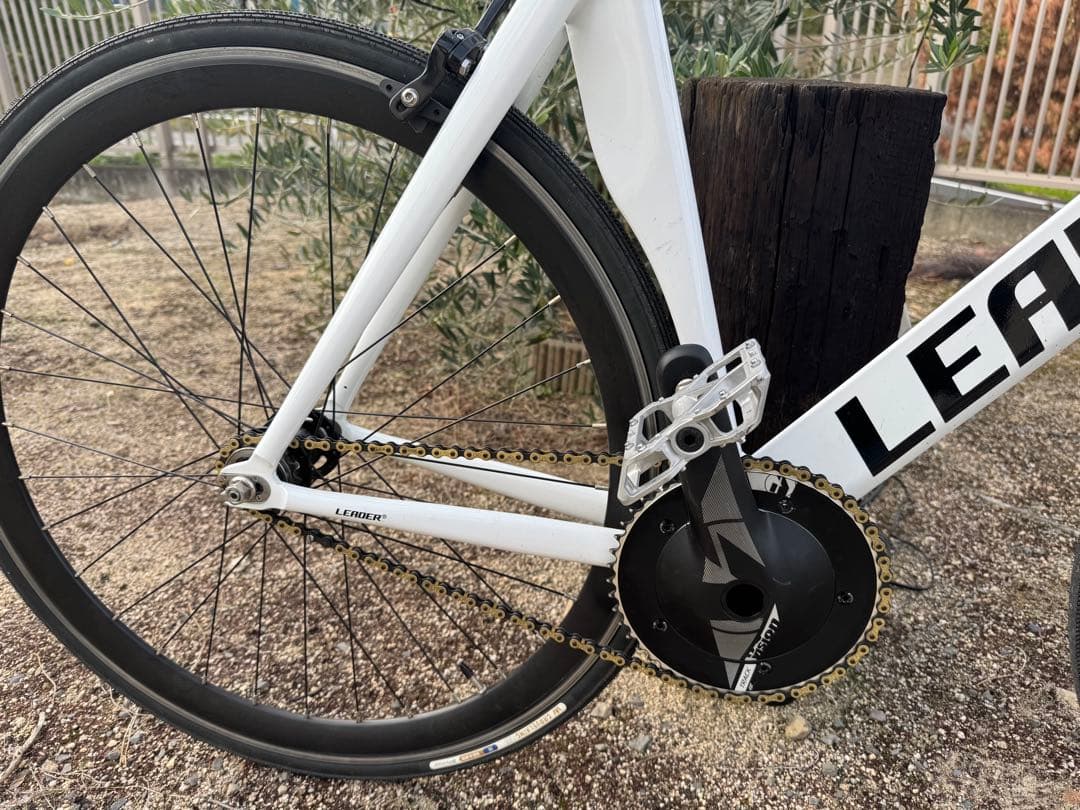 LEADERBIKE 735 ホワイト ピストバイク　Mサイズ