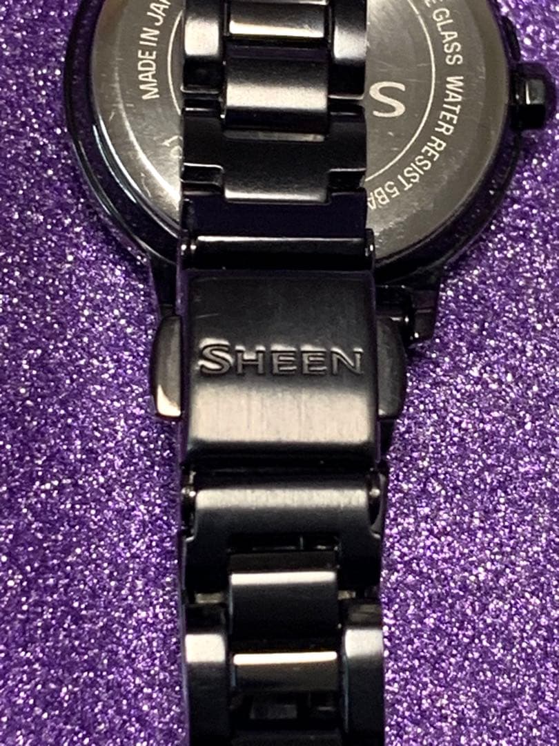 【美品】カシオソーラー電波時計SHW-1501BD-1AJFレディース