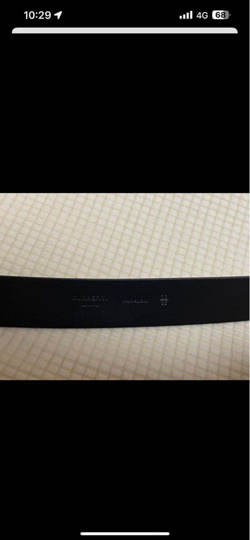 チェック柄 レザーベルト メタルバックル