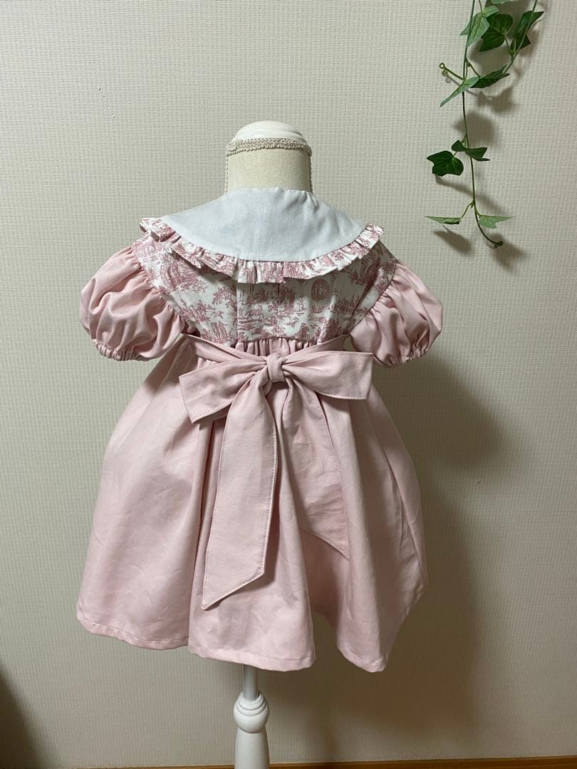 ハンドメイド　ウエストギャザーワンピース　90cm 2着