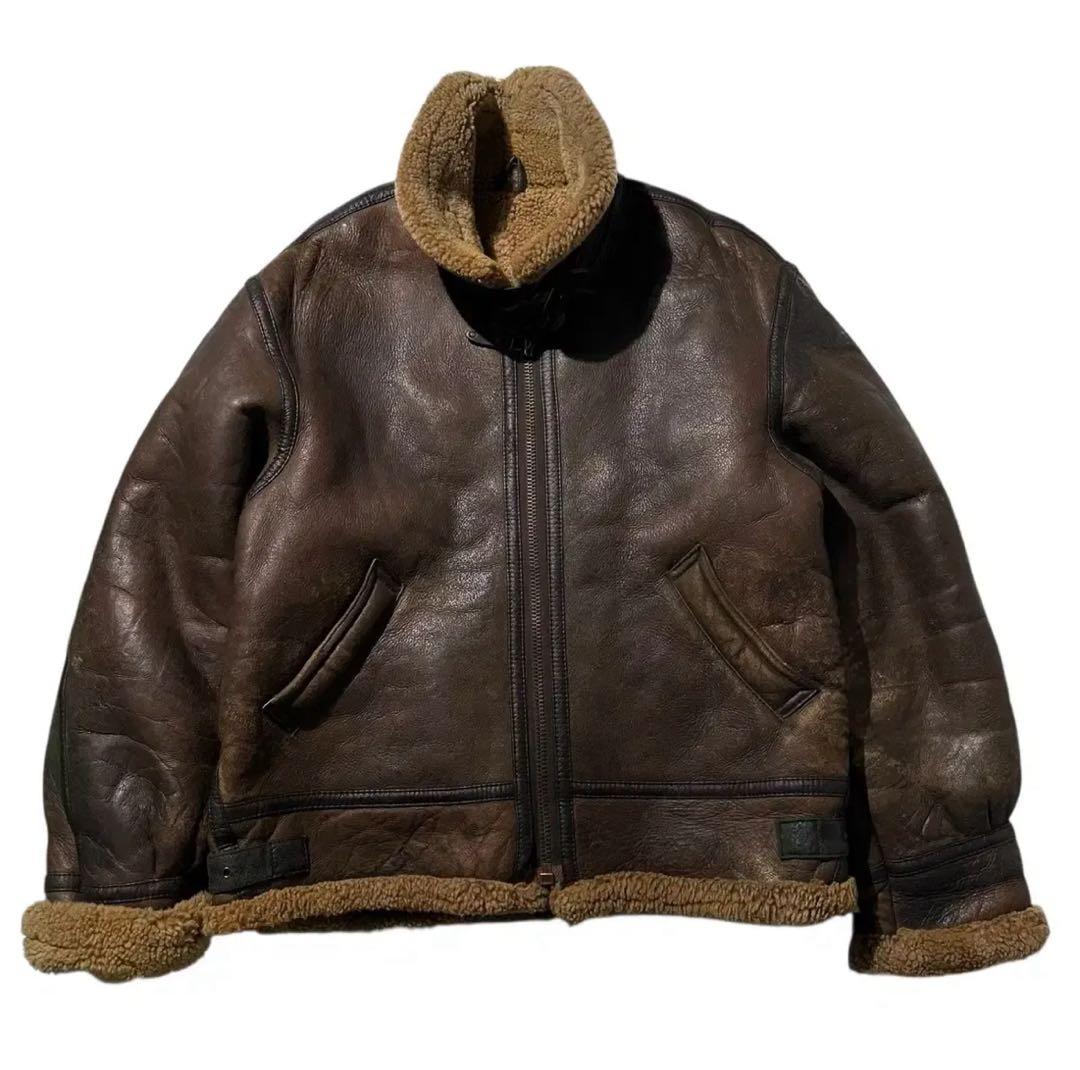 STUSSY ステューシー B-3 ラムスキン　ムートン ブルゾン ジャケット